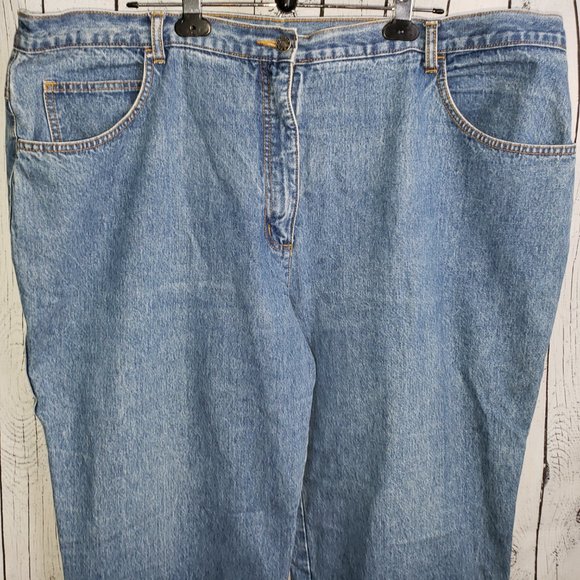 Embroidered Jeans side elastic Plus Size Waist 44" - Picture 8 of 8